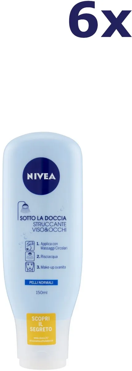 NIVEA Oogmake-up Remover Onder de Douche 6x150ml