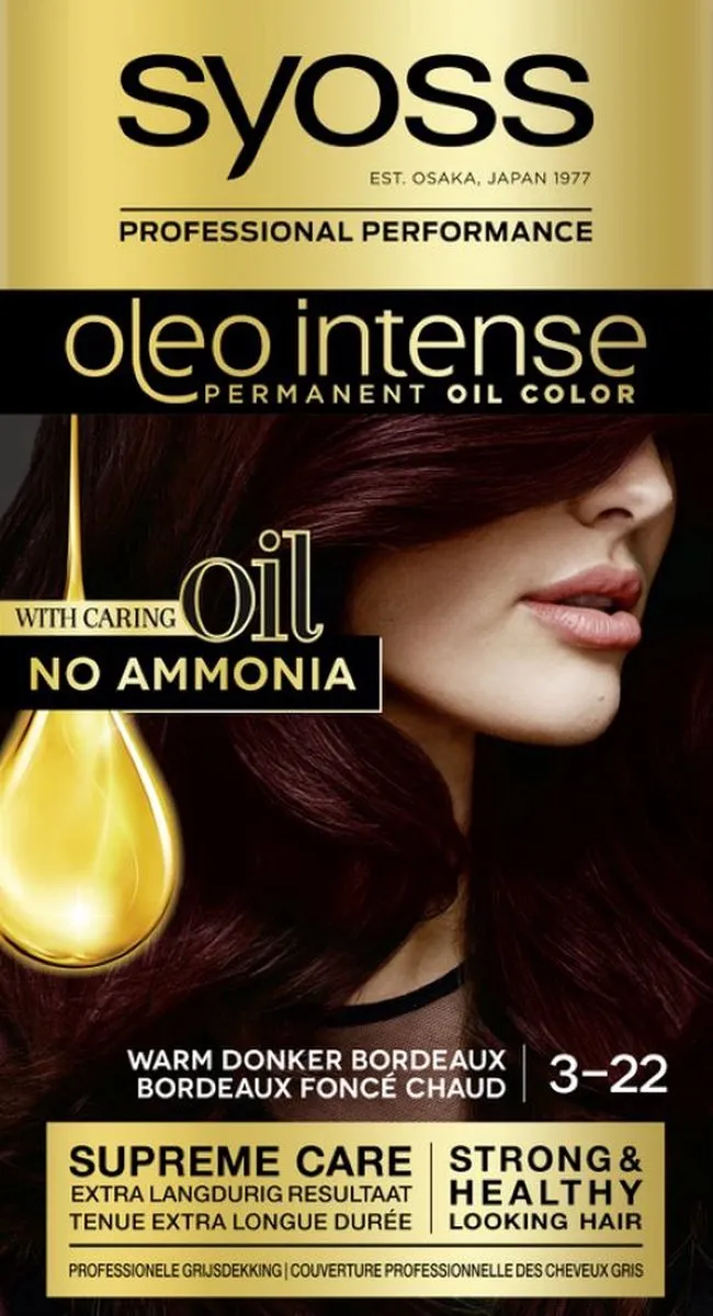SYOSS Oleo Intense 3-22 Warm Donker Bordeaux - 3 Stuks