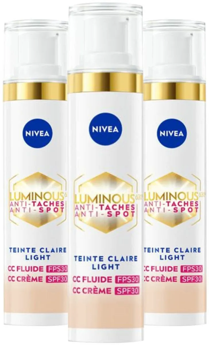 NIVEA Luminous630 CC Cream SPF 30 Light - 3x40ml - afbeelding 6 van 6