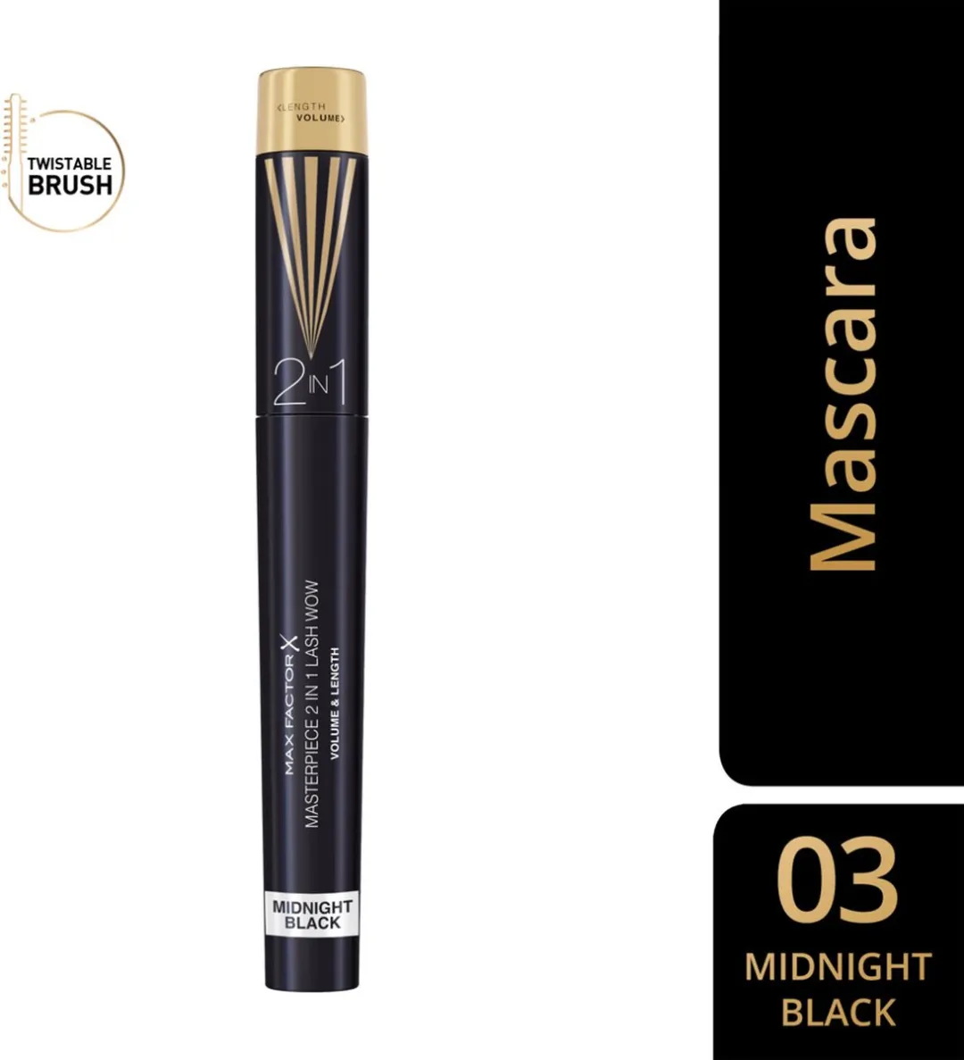 Max Factor Masterpiece 2-in-1 Lash Wow Mascara 7ml - Midnight Black