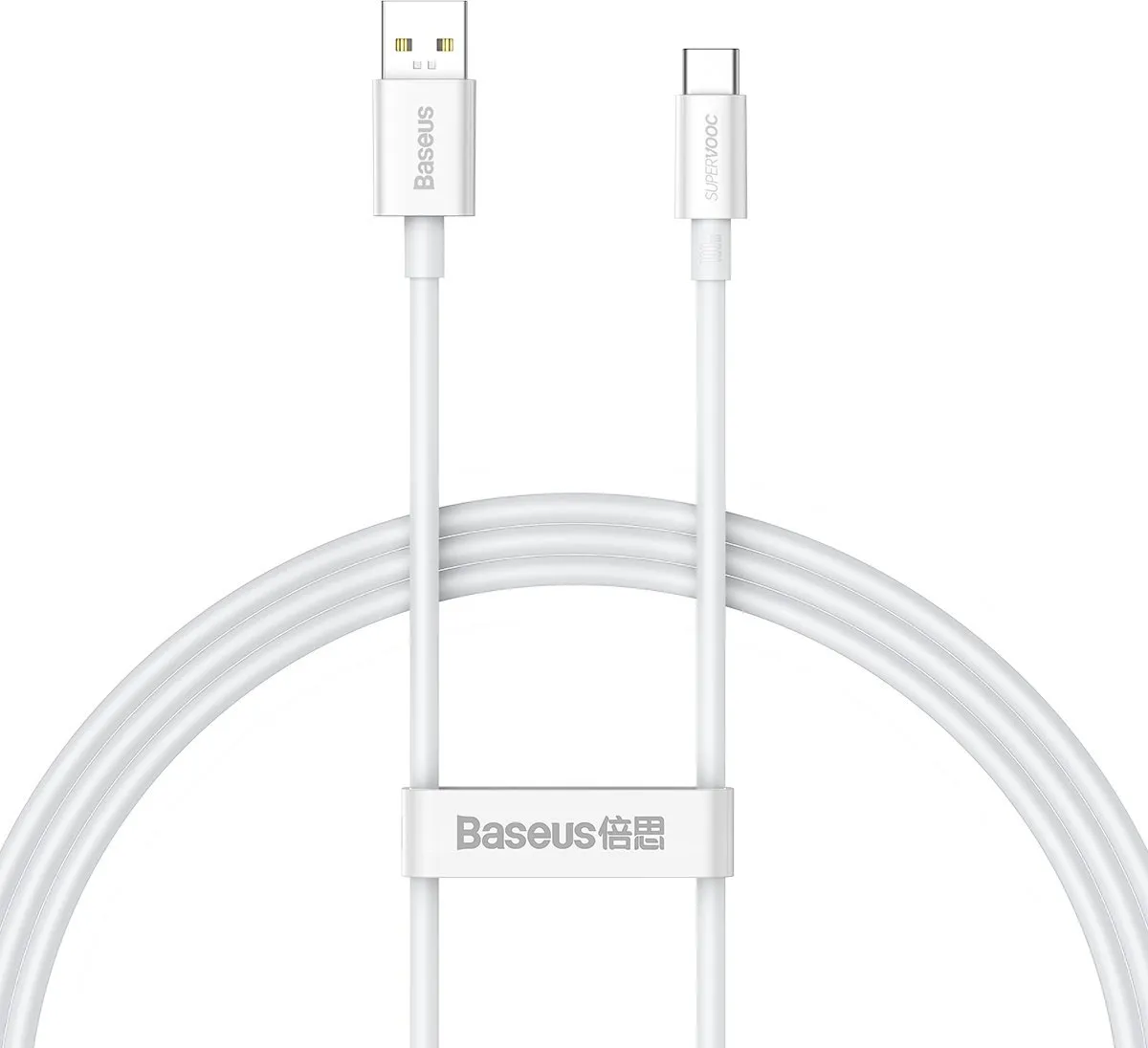Baseus Universele USB-C Kabel 1m - 65W - Wit - afbeelding 6 van 6