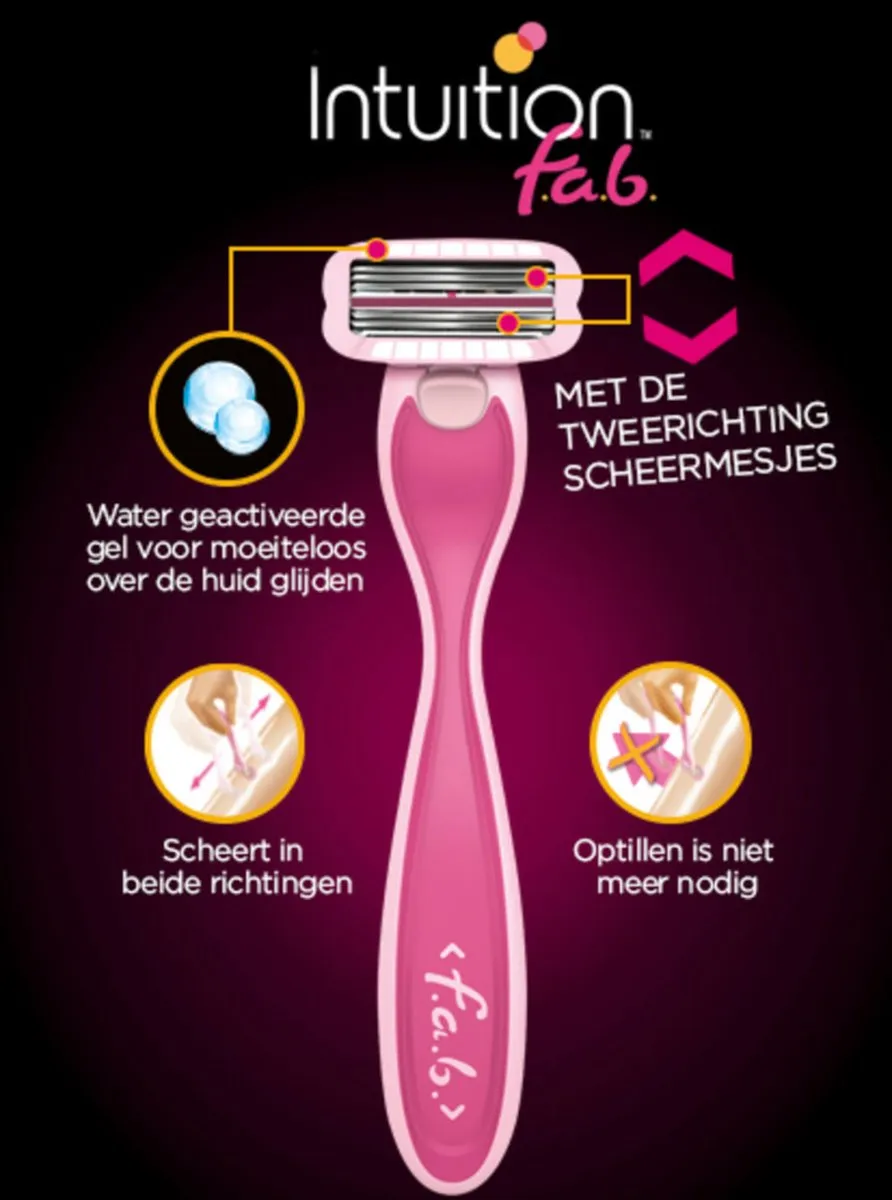 Wilkinson Sword Intuition Scheermes Roze - 5 Bladen