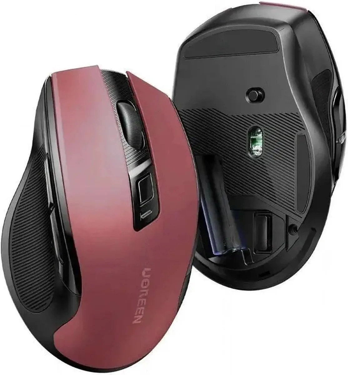 Ugreen MU006 Draadloze Optische Muis 4000 DPI - Rood