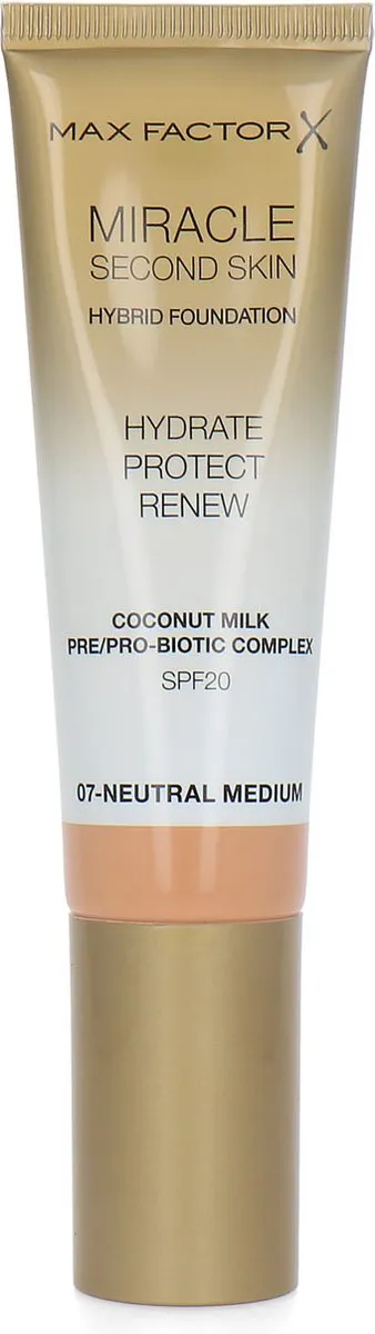 Max Factor Miracle Second Skin Foundation 07 Neutral Medium - 32.8ml - afbeelding 6 van 6