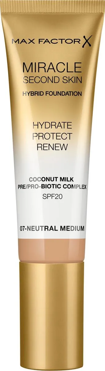 Max Factor Miracle Second Skin Foundation 07 Neutral Medium