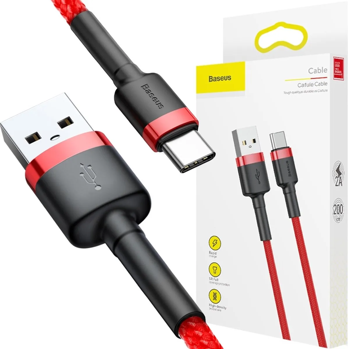 Baseus Cafule USB/USB-C Kabel 2A 2m