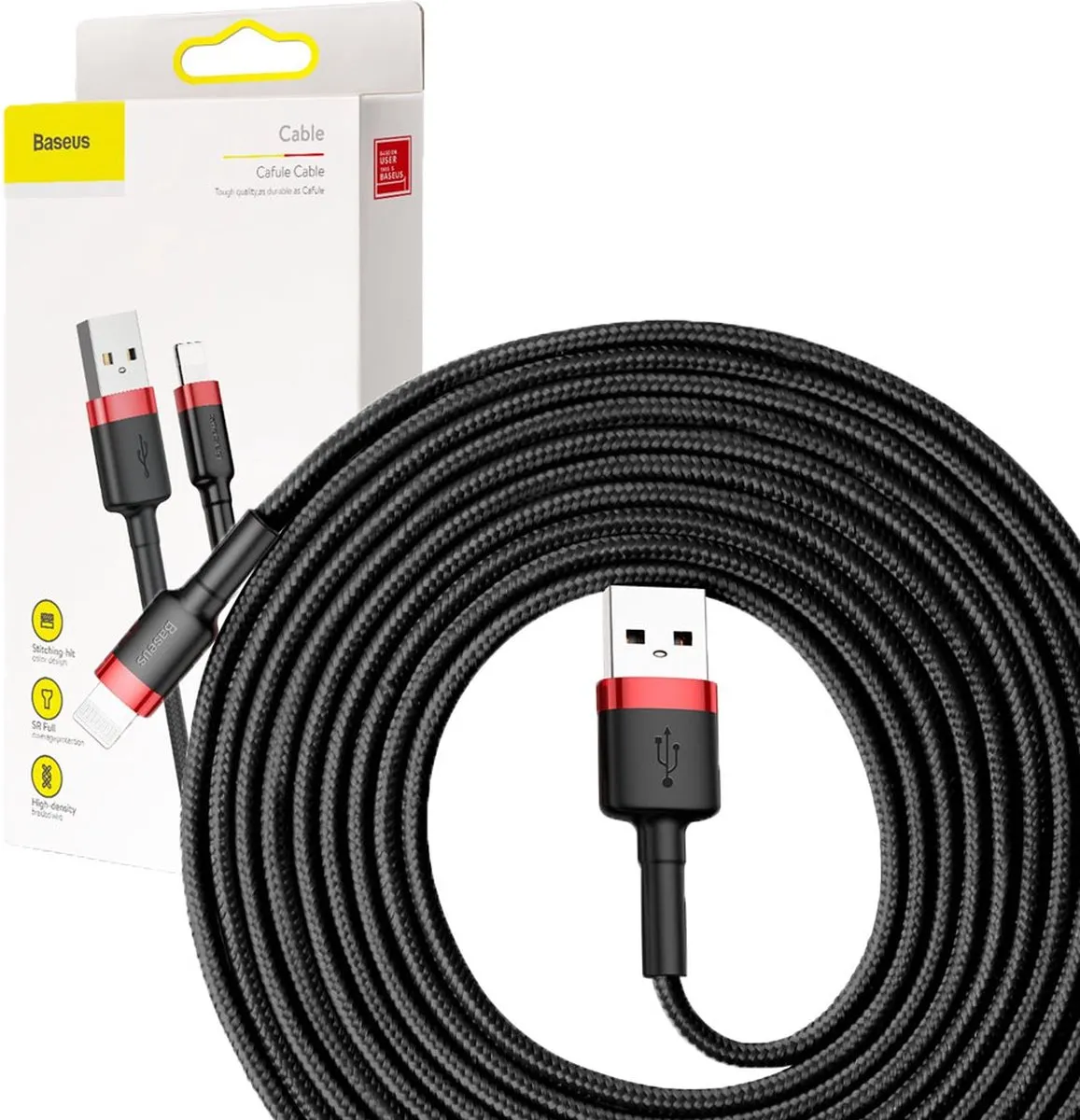 Baseus Universele USB naar Lightning Kabel 3m 2.5A