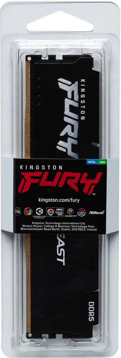 Kingston FURY Beast KF560C36BBE2-32 DDR5 32GB 6000MT/s - CL36 - Zwart
