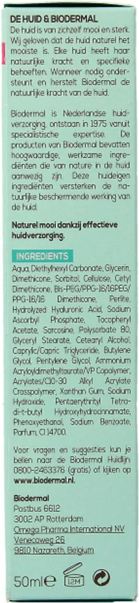 Biodermal Pure Balance Dagcrème 50ml