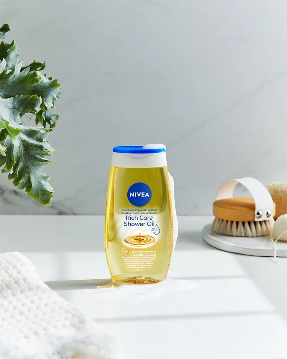 NIVEA Rich Care Doucheolie - 600ml (3x200ml) - afbeelding 6 van 6