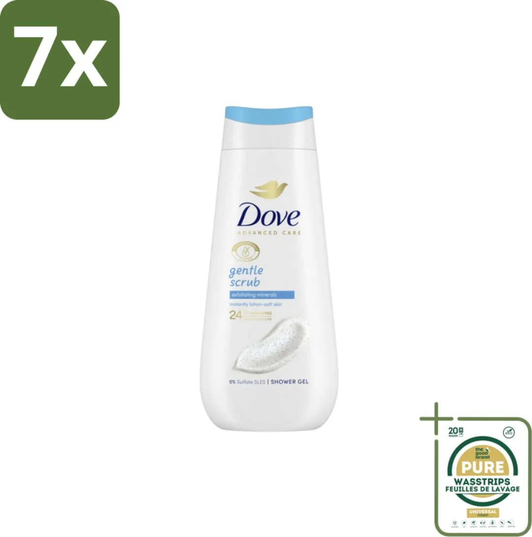 Dove Advanced Care Gentle Scrub Douchegel 225ml - 7 Stuks