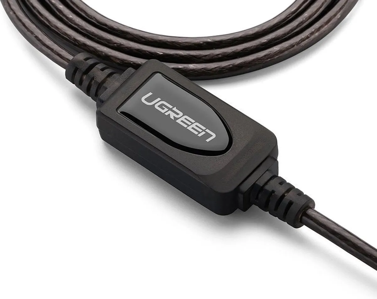 Ugreen USB 2.0 Verlengkabel 480 Mbps 10m - Zwart