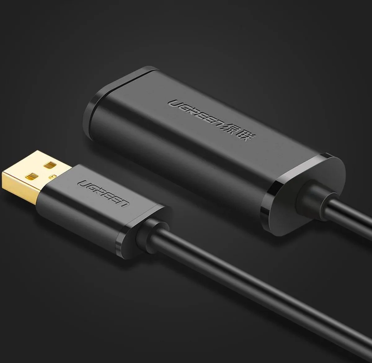 Ugreen USB 2.0 Verlengkabel 480 Mbps 10m - Zwart