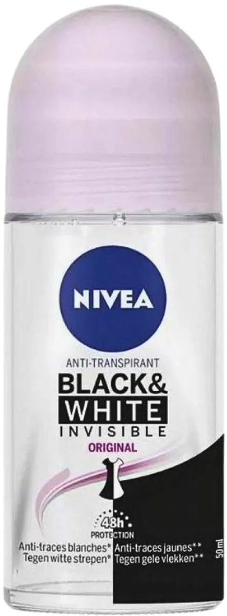 NIVEA Invisible for Black & White Deodorant Roller 50ml - 20 Stuks