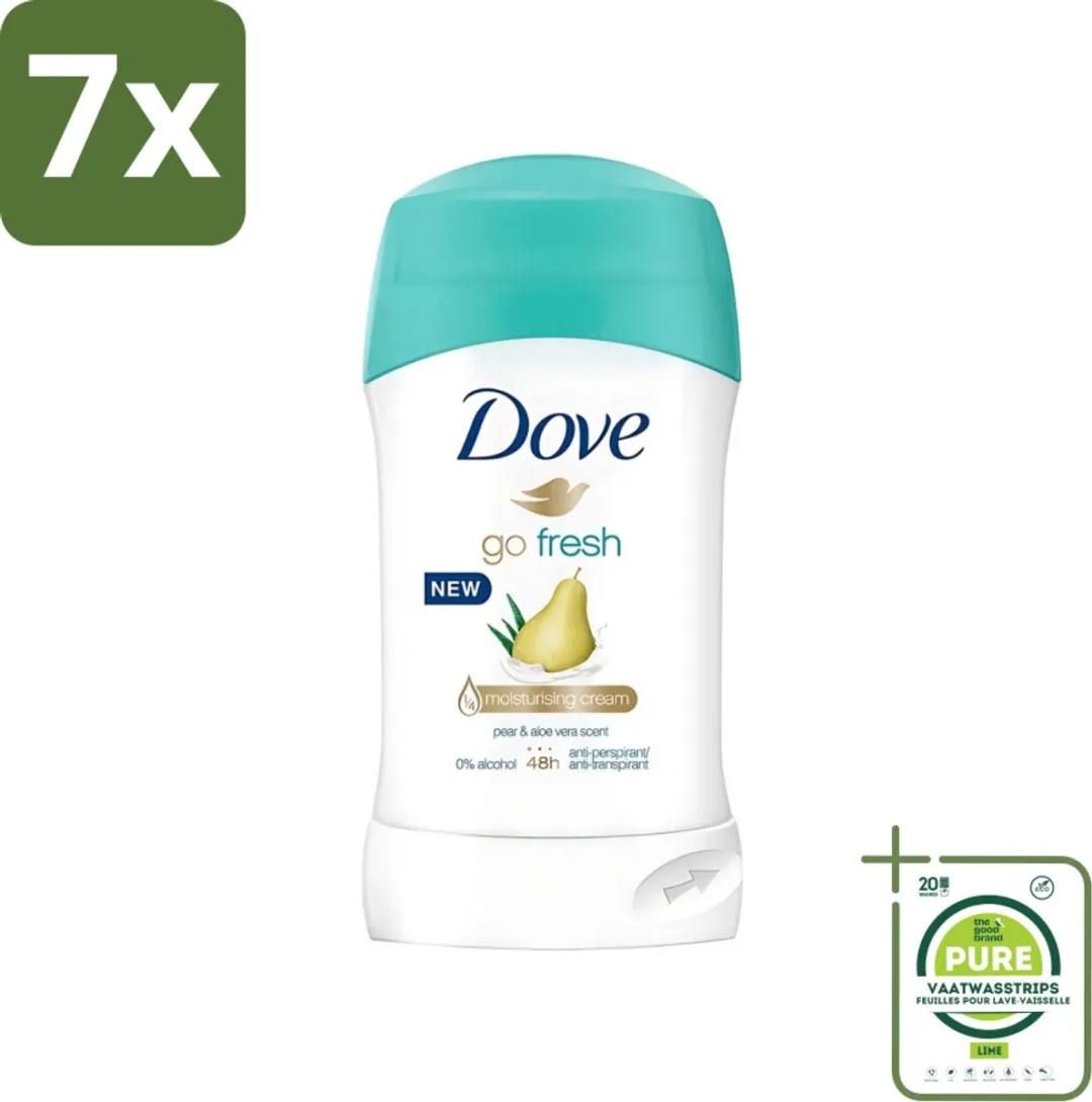 Dove Go Fresh Peer & Aloë Vera Deodorant Stick 280ml - 7 Stuks
