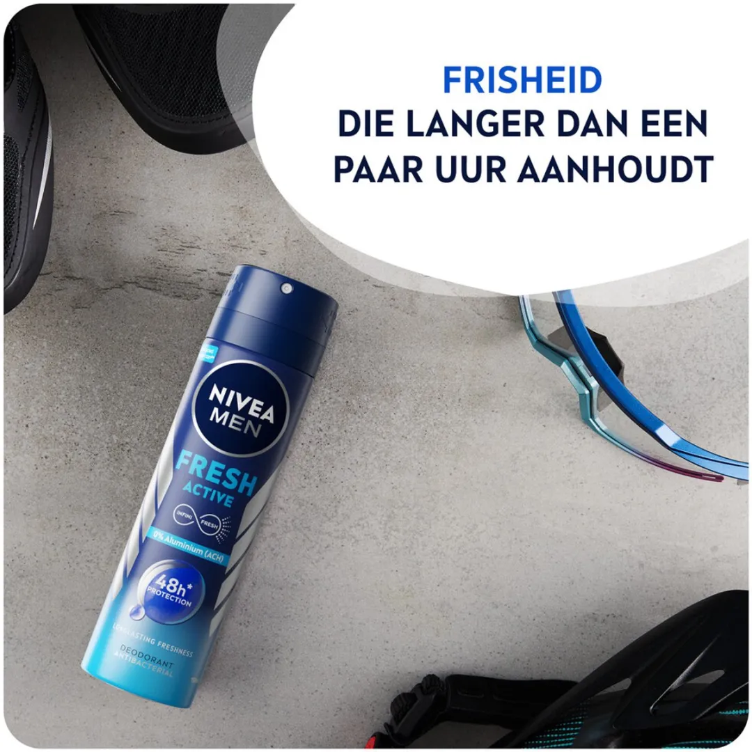 NIVEA MEN Fresh Active Deodorant Spray 150ml - 15 Stuks