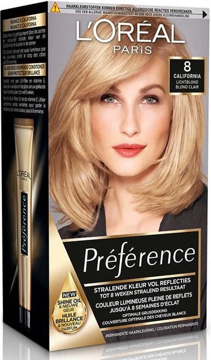 L'Oréal Préférence Permanente Haarkleuring 8.0 Lichtblond
