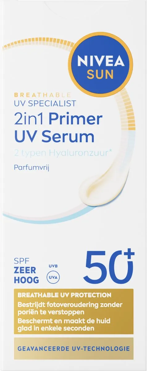 NIVEA SUN UV Face 2-in-1 Primer Makeup SPF 50+ - 30ml