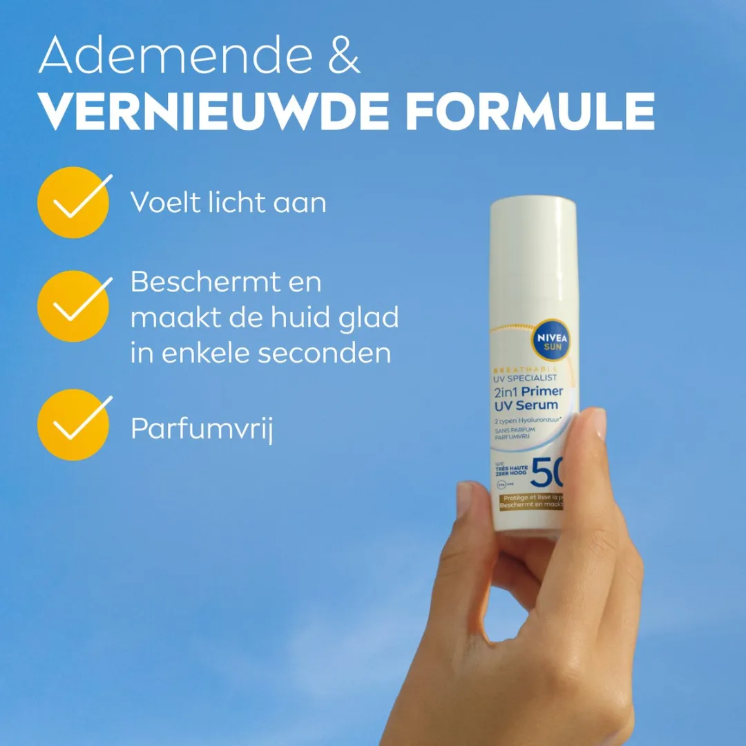 NIVEA SUN UV Face 2-in-1 Primer Makeup SPF 50+ - 30ml - afbeelding 6 van 6