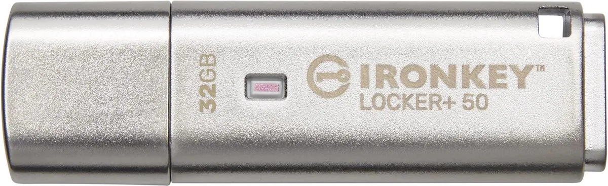 Kingston IronKey Locker+ 50 Pendrive 32GB - Grijs - afbeelding 6 van 6