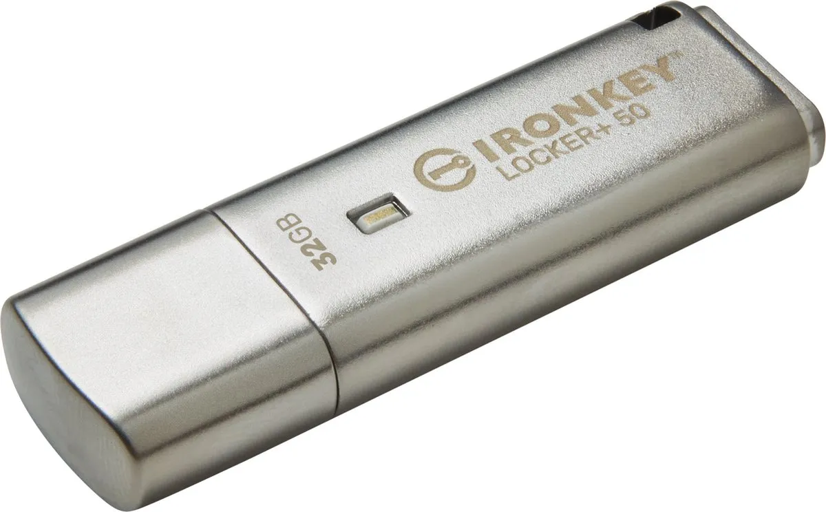 Kingston IronKey Locker+ 50 Pendrive 32GB - Grijs