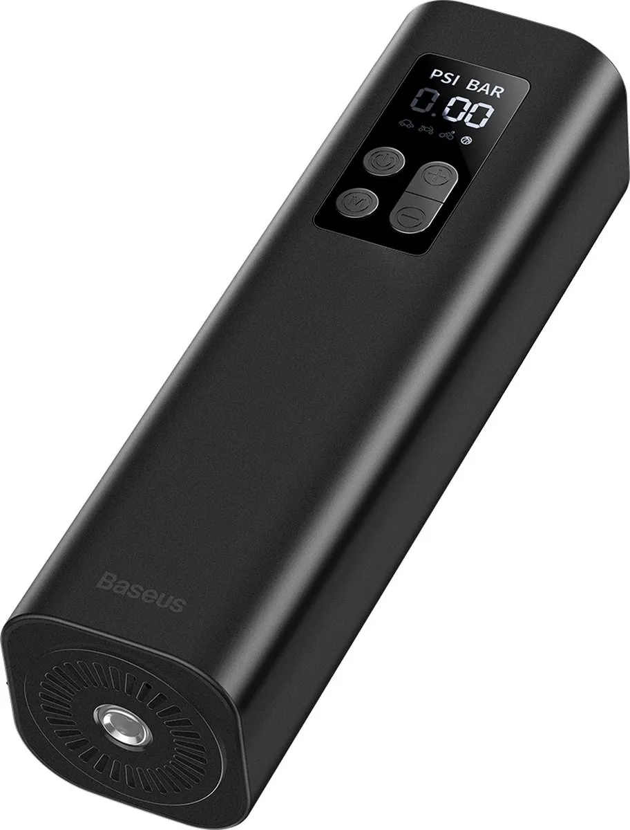 Baseus CRCQ000001 MiniCompressor - Bandenoppomper - Zwart