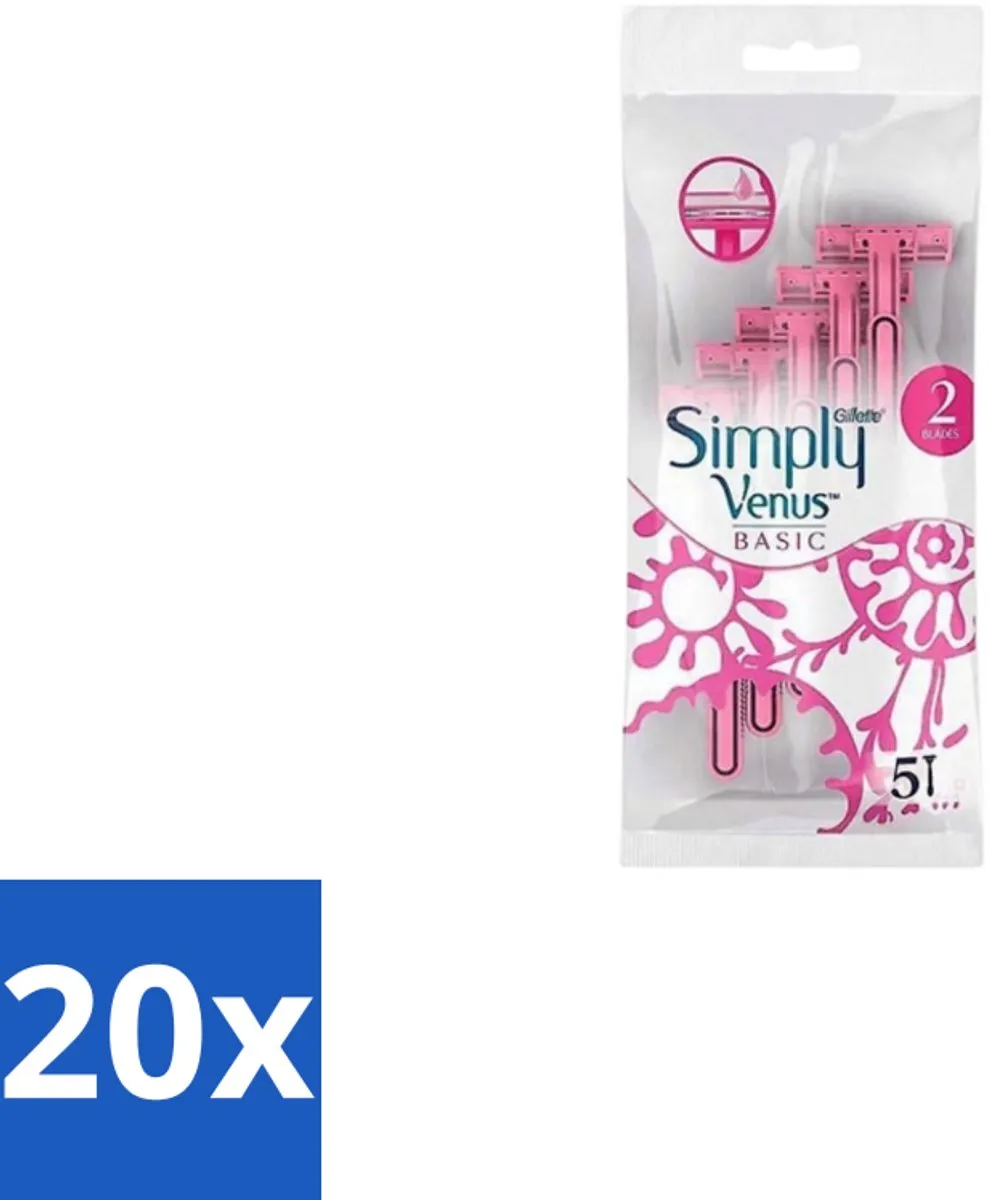 Gillette Venus Simply Basic Wegwerpscheermesjes 20 Stuks