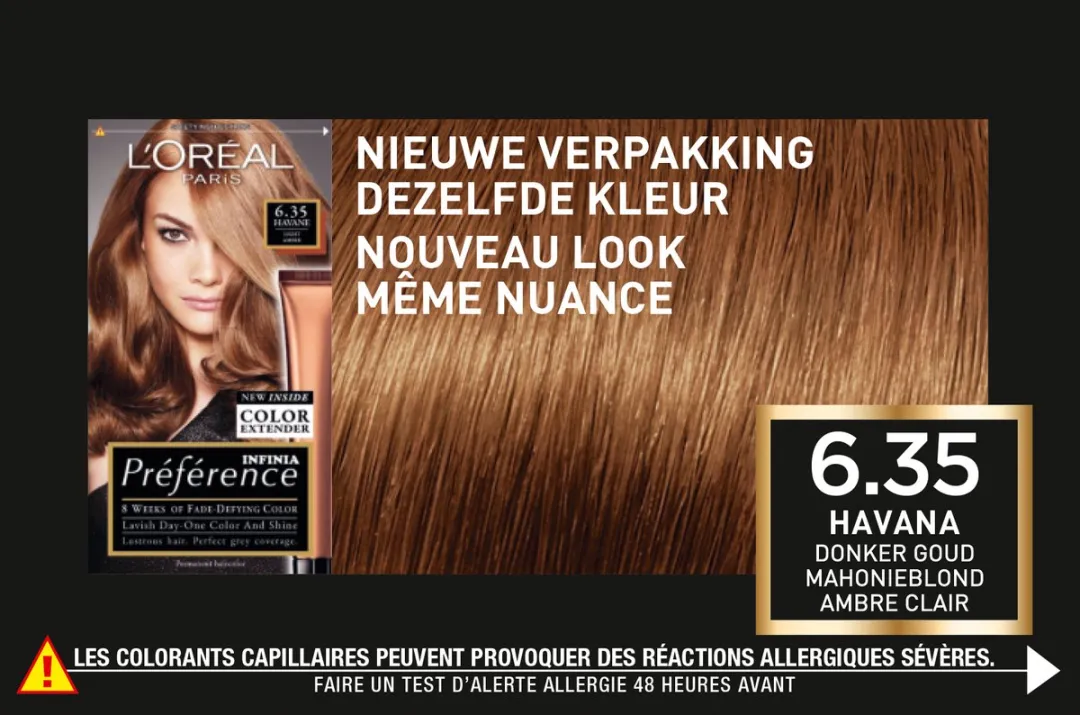 L'Oréal Paris Préférence 6.35 Haarverf - Donker Goud Mahonieblond 996ml