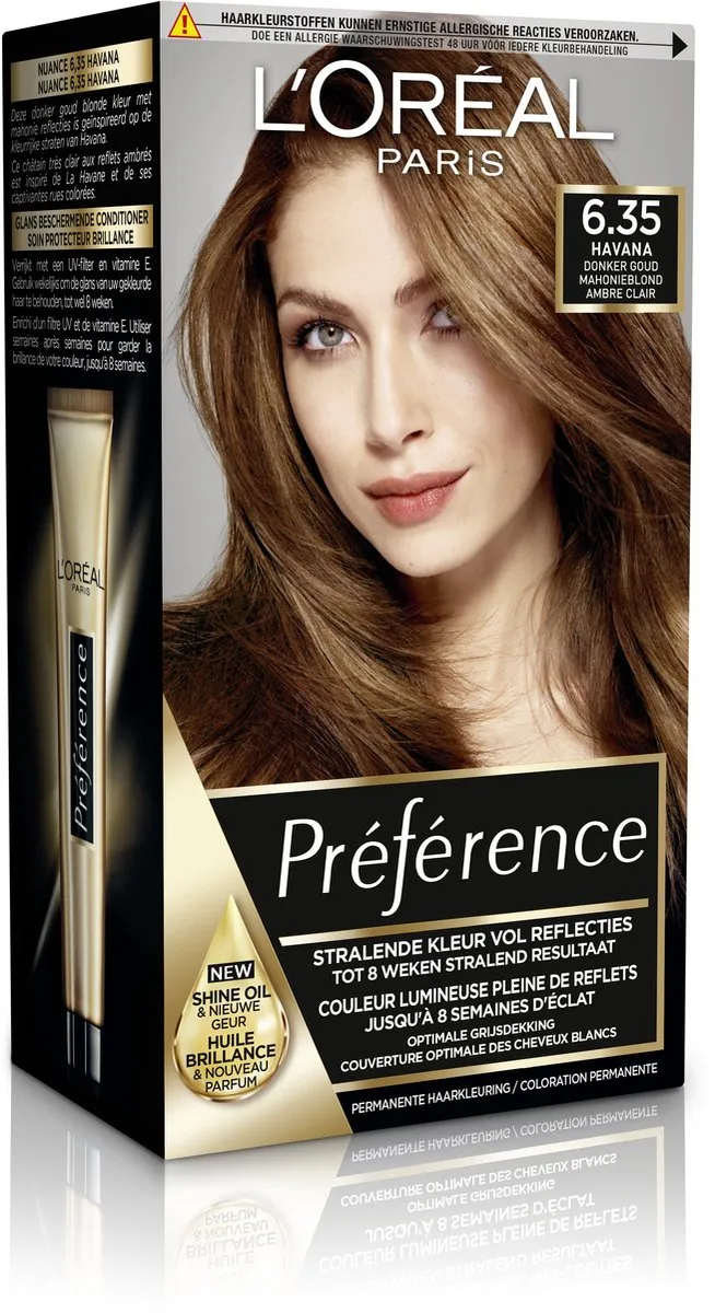 L'Oréal Paris Préférence 6.35 Haarverf - Donker Goud Mahonieblond 996ml
