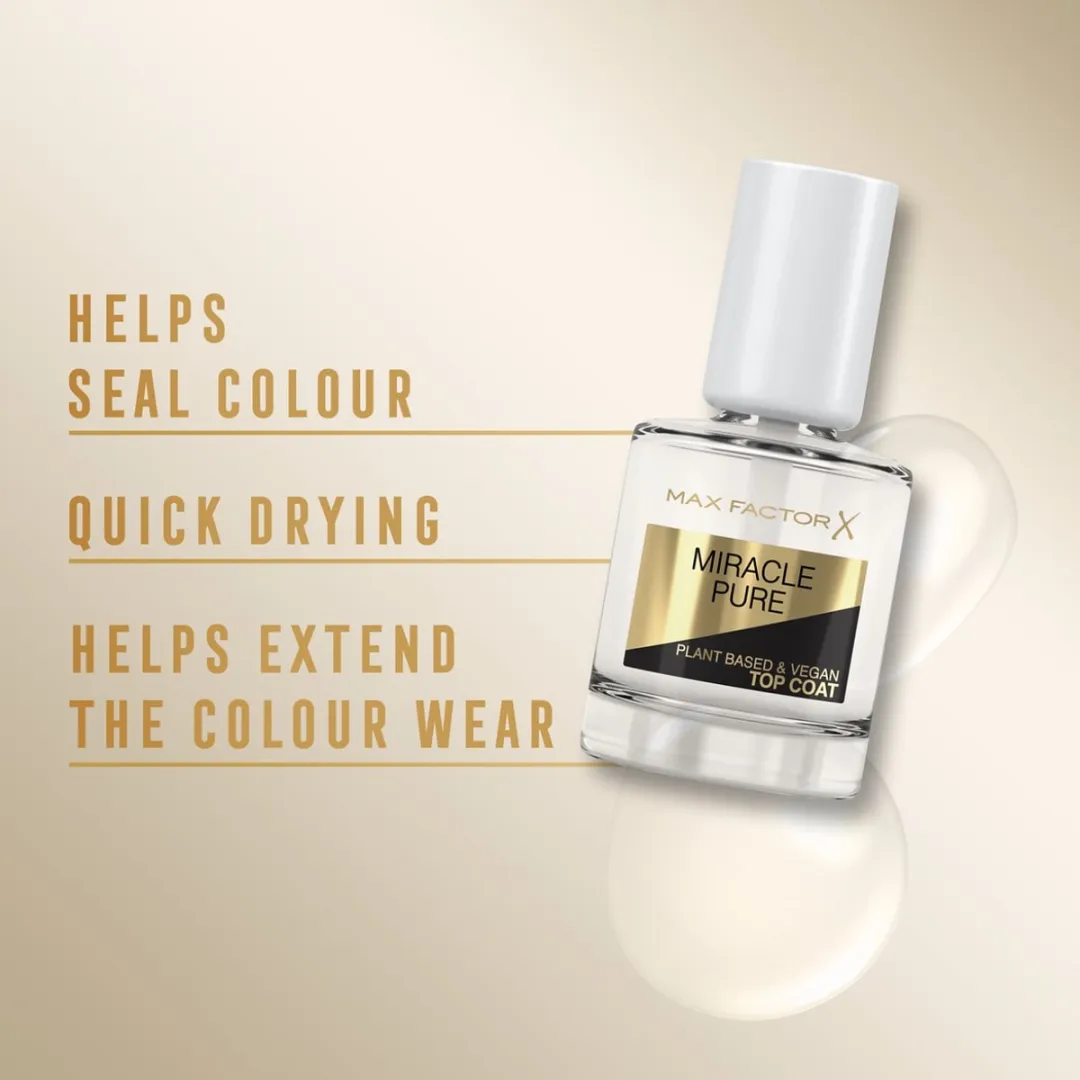 Max Factor Miracle Pure Vegan Nagellak Top Coat 001 - 12ml