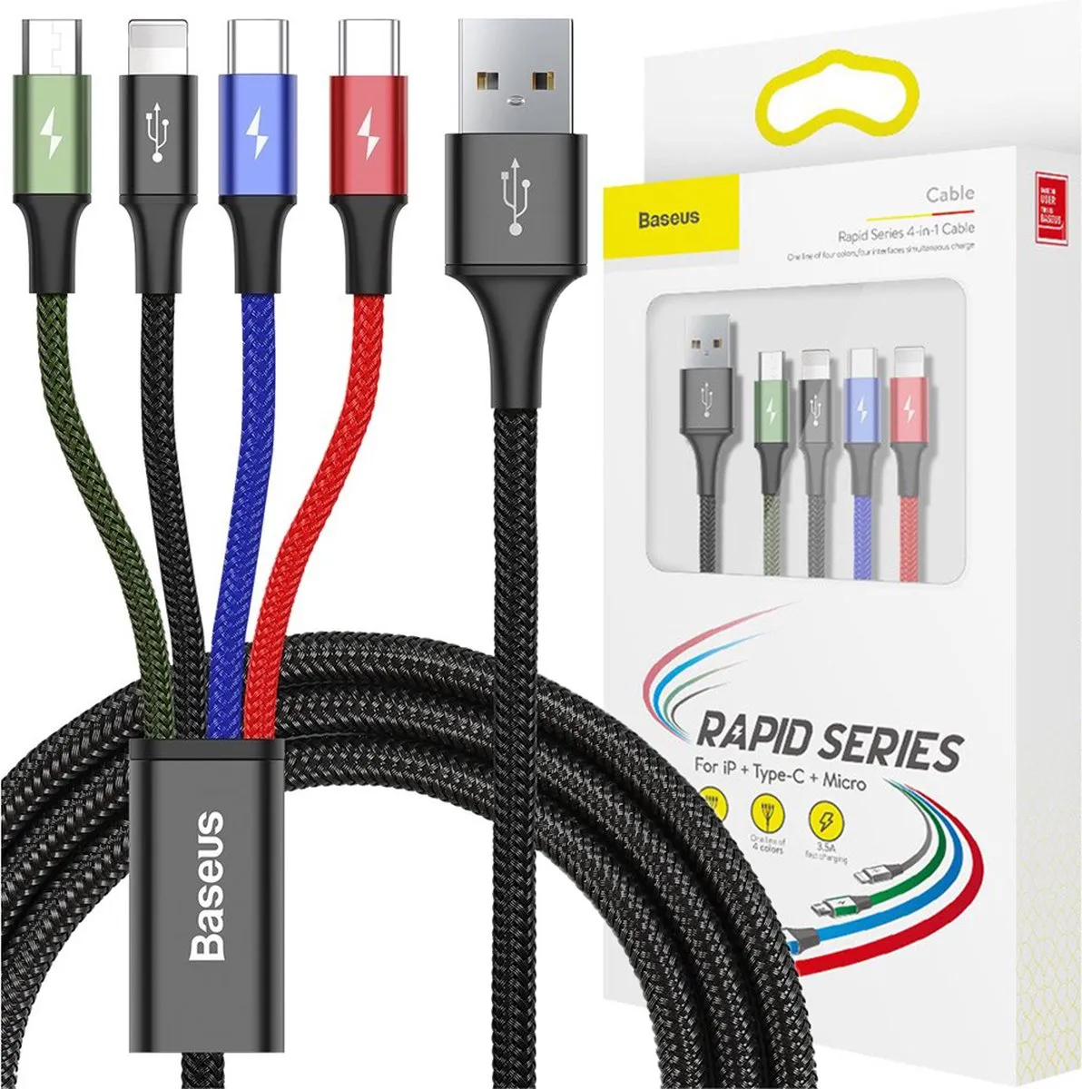 Baseus CA1T4-B01 USB Kabel 4-in-1