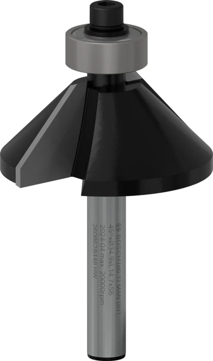 Bosch Afkant-/Vlakfrees 6 mm - Hardmetaal/Hout