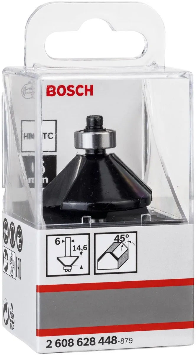 Bosch Afkant-/Vlakfrees 6 mm - Hardmetaal/Hout
