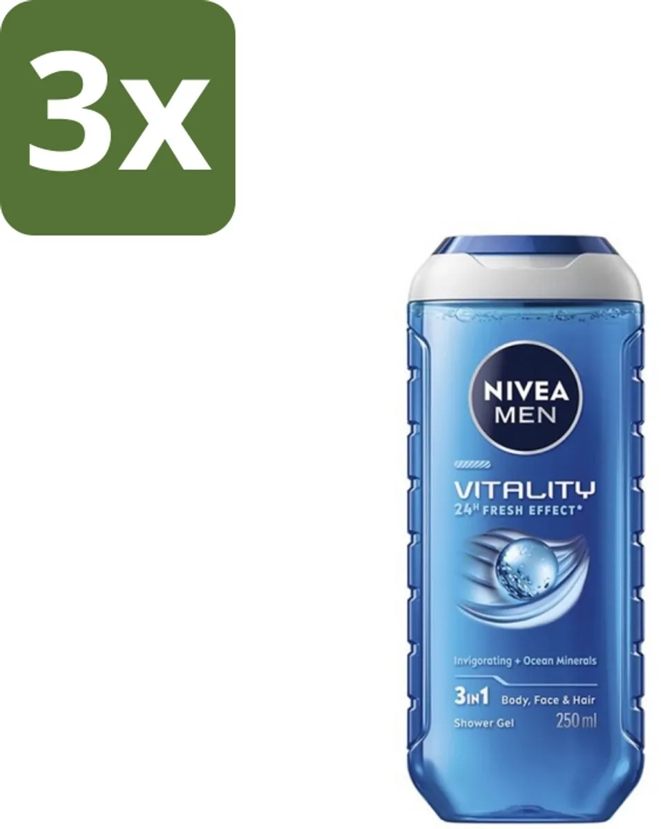 NIVEA Men Vitality 3-in-1 Douchegel 750ml
