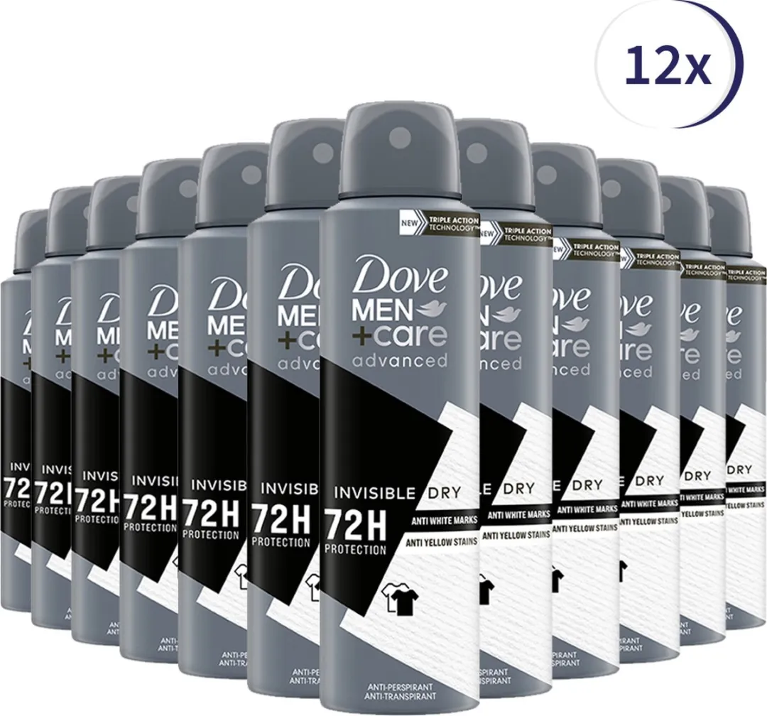 Dove Men+Care Invisible Dry Anti-transpirant 150ml - 12 Stuks