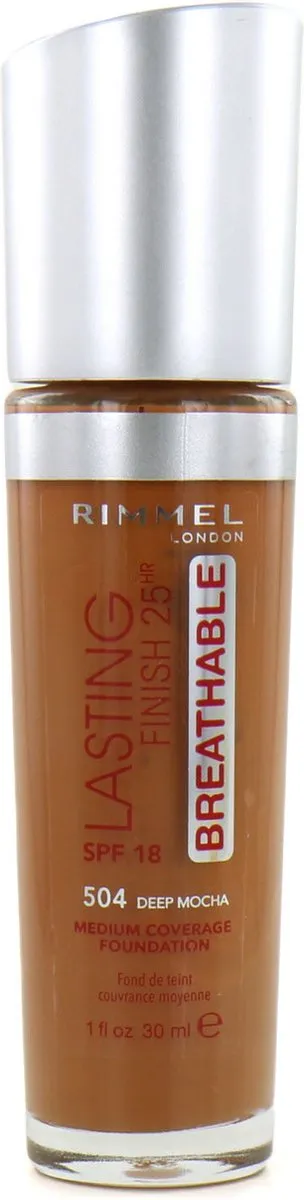 Rimmel London Lasting Finish Foundation 504 Deep Mocha 30ml