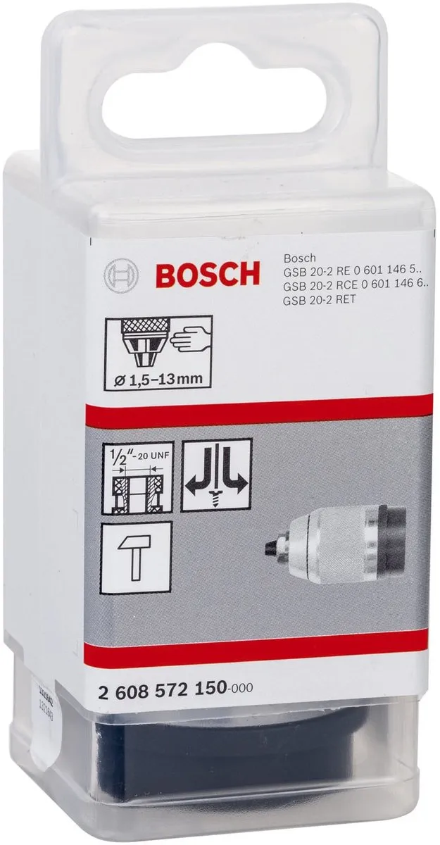 Bosch Snelspanboorhouder 1,5–13mm 1/2" - Verchroomd