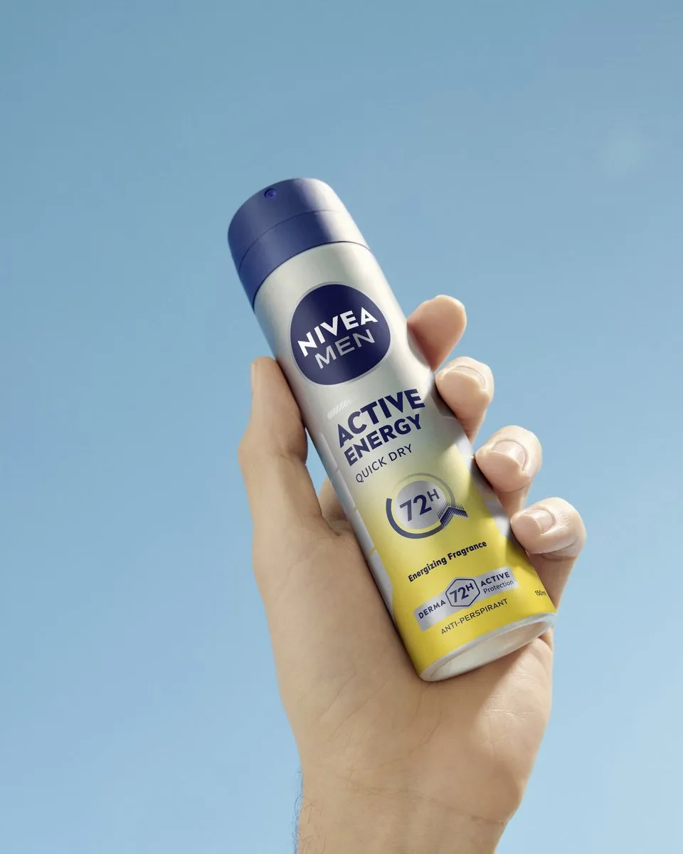 NIVEA MEN Active Energy Anti-Transpirant Spray 72u - 6x150ml