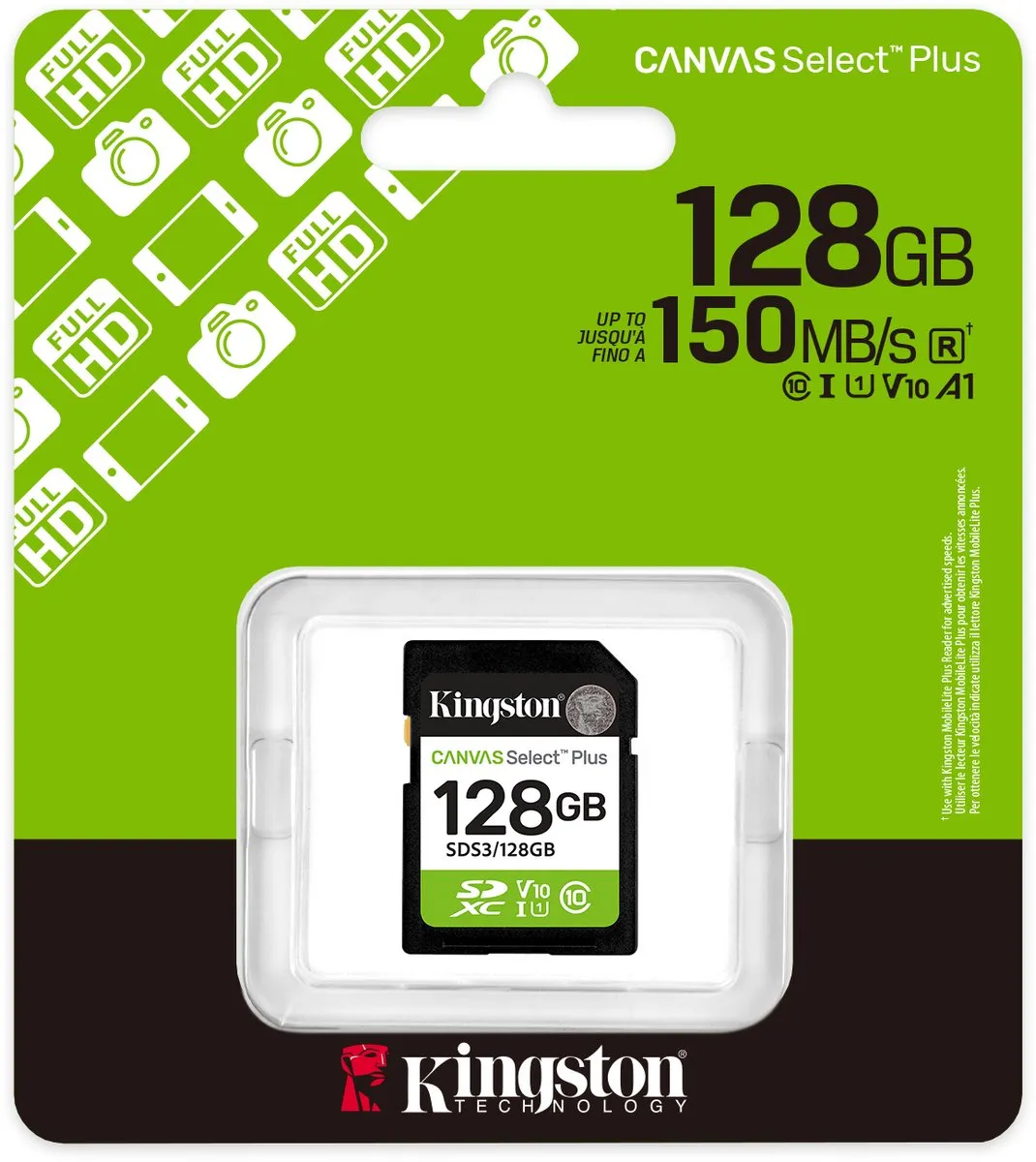 Kingston Canvas Select Plus SDS3/128GB SDXC - 128GB