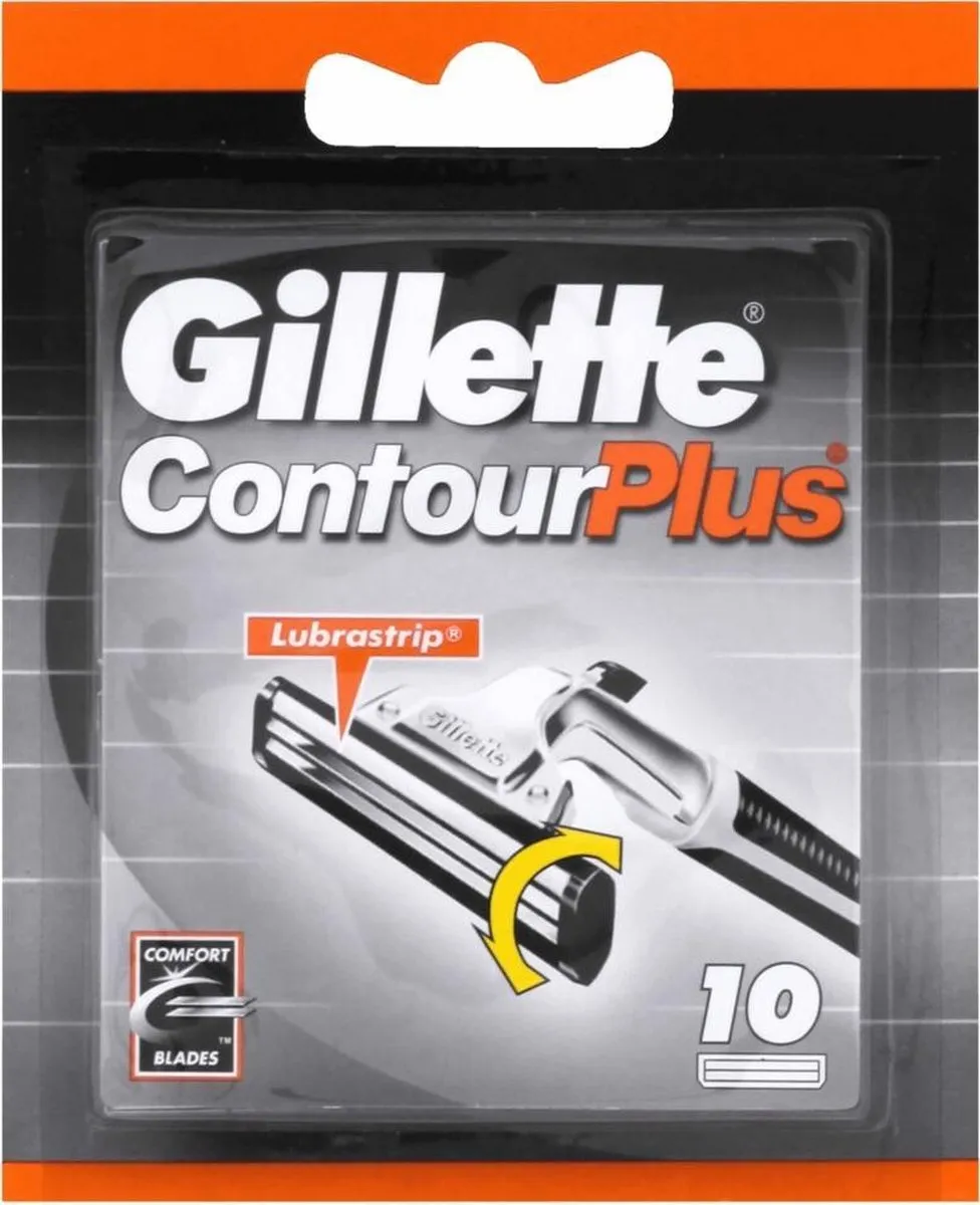 Gillette Contour Plus Scheermesjes 10 Stuks - Oranje