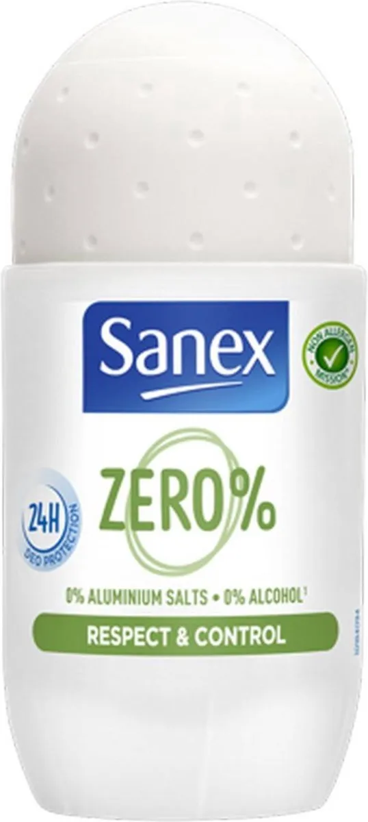 Sanex Deo Roll-on Zero% Respect & Control 50ml - 3 Stuks