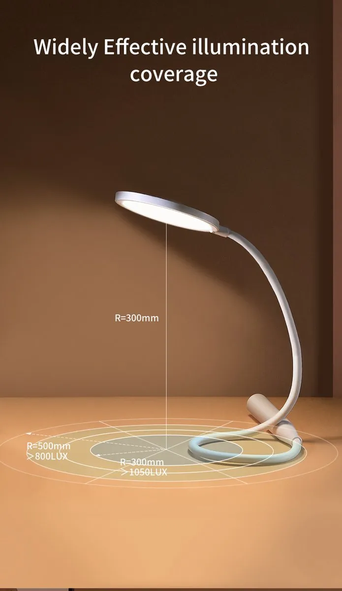 Baseus Verstelbare Bureaulamp - 4.5W - Wit