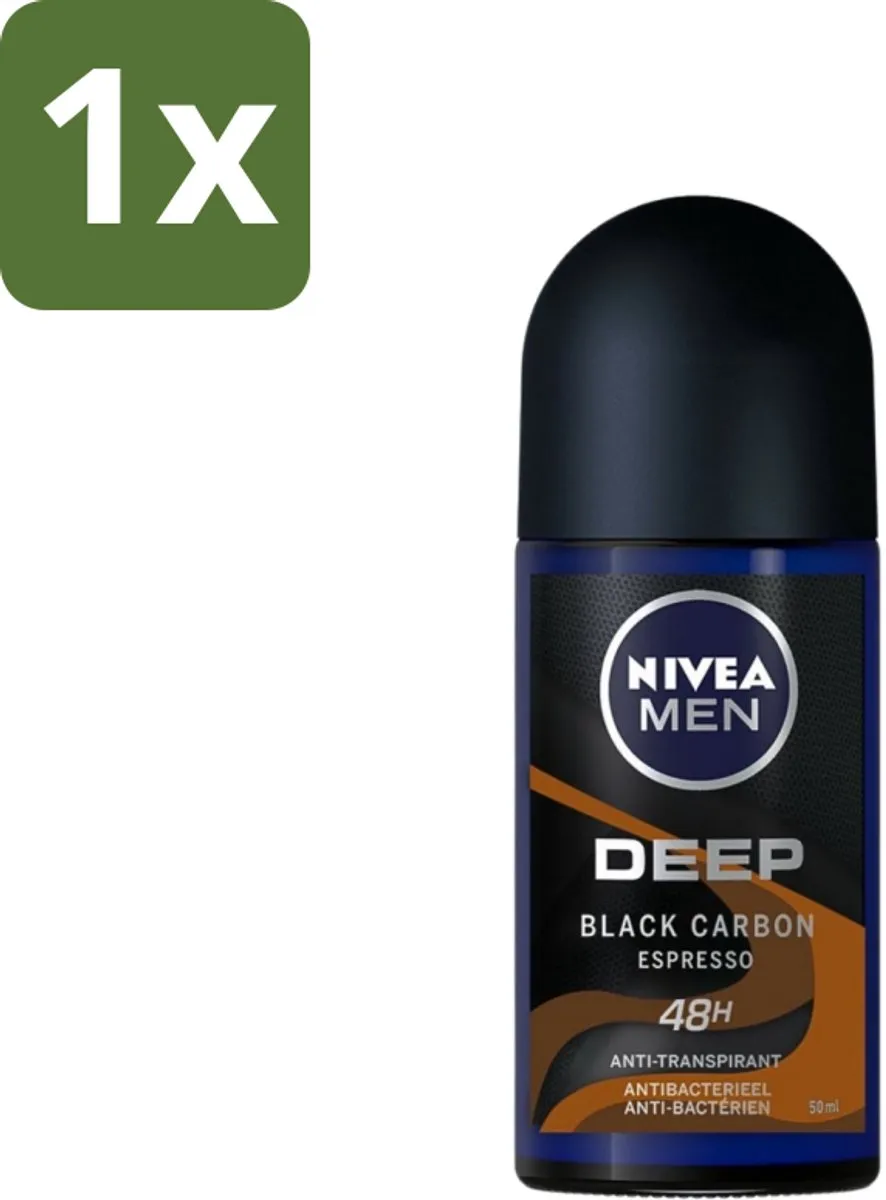 NIVEA Men Deodorant Roller Deep Black Carbon Espresso 50ml