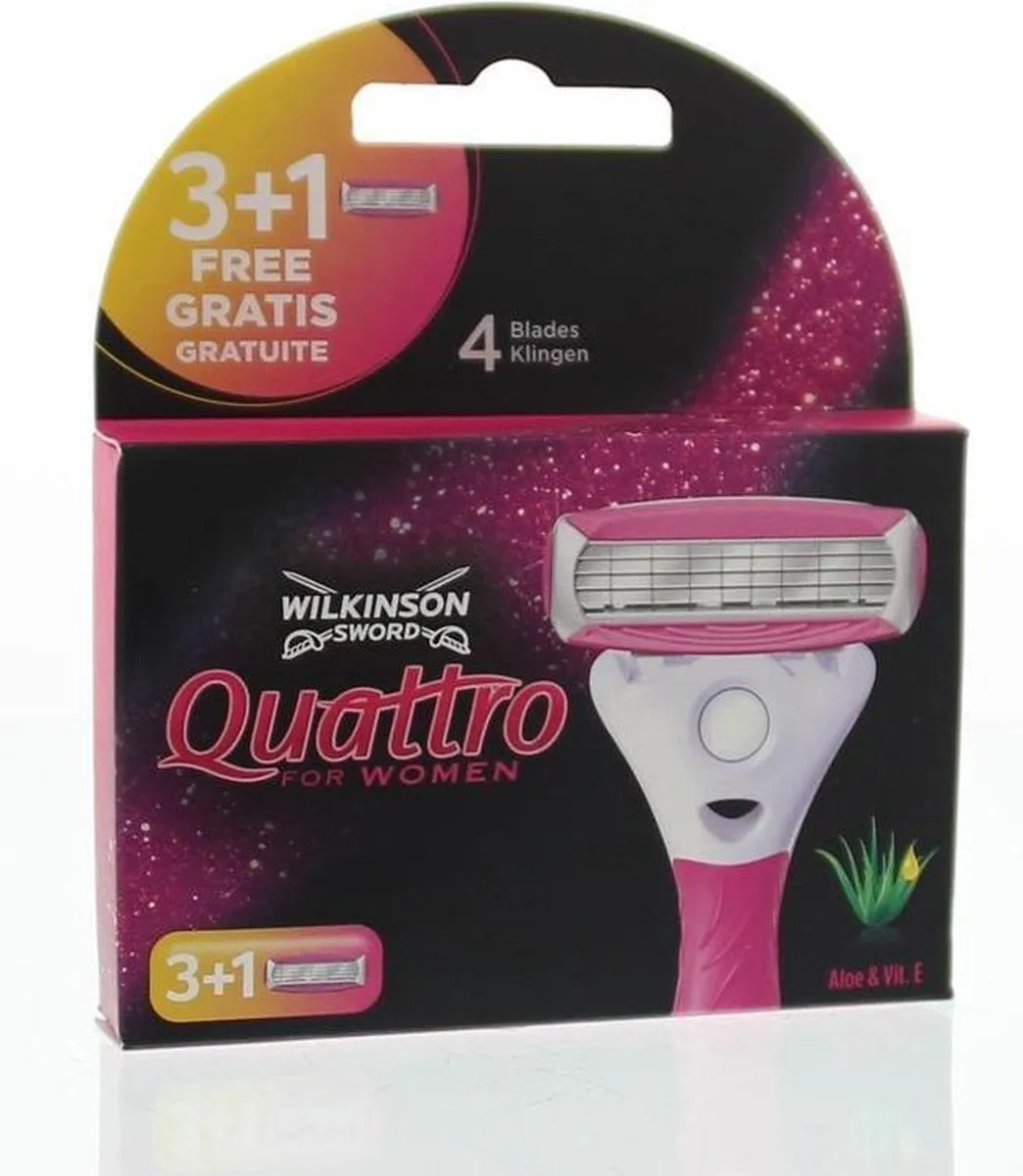 Wilkinson Sword Quattro Scheermes Vrouw 4-delig