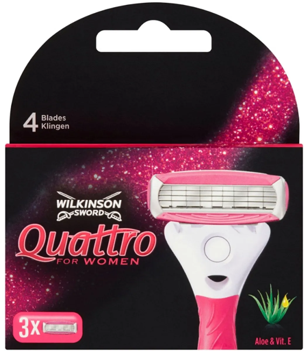 Wilkinson Sword Quattro Scheermes Vrouw 4-delig - 3 Stuks