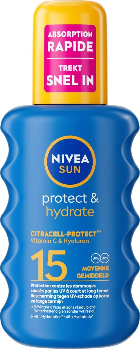 NIVEA SUN Protect & Hydrate Zonnebrand Spray SPF 15 - 200ml