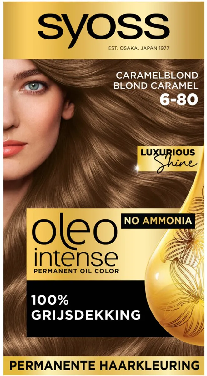 SYOSS Oleo Intense Haarverf 6-80 Caramelblond - 1150ml (10x115ml)