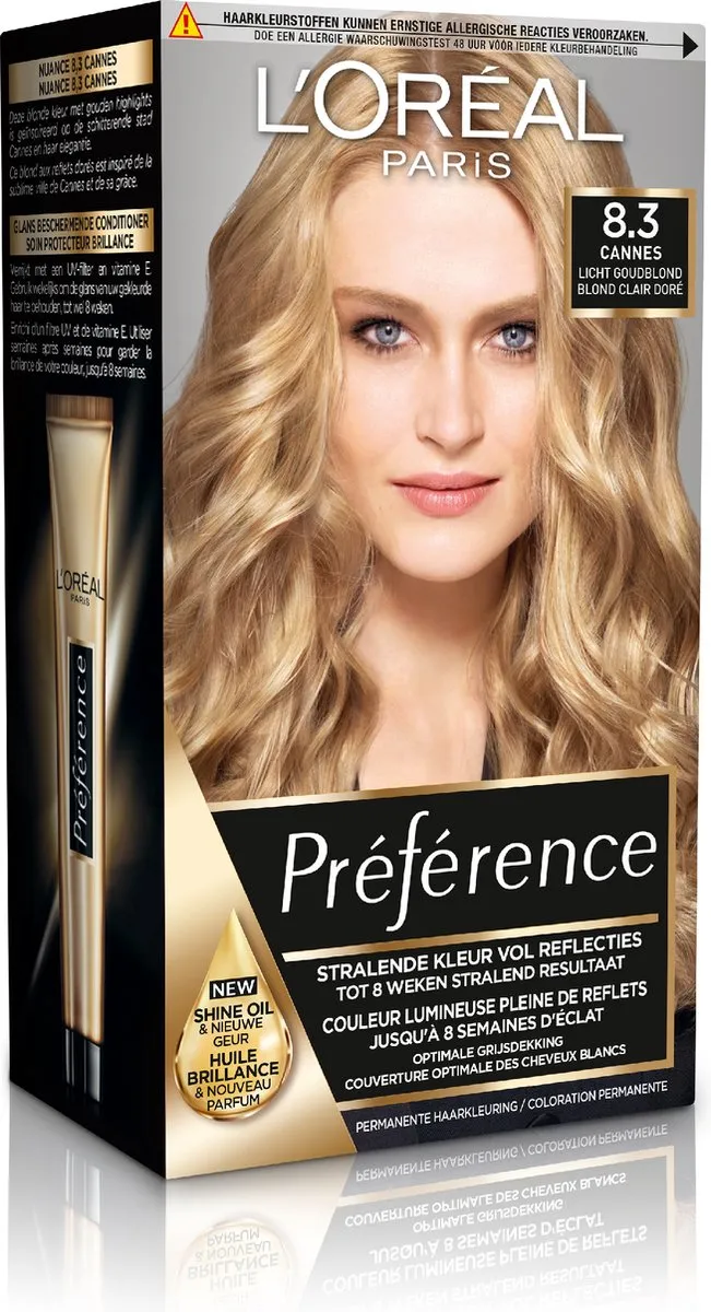 L'Oréal Paris Préférence 8.3 Cannes Haarverf - Licht Goudblond