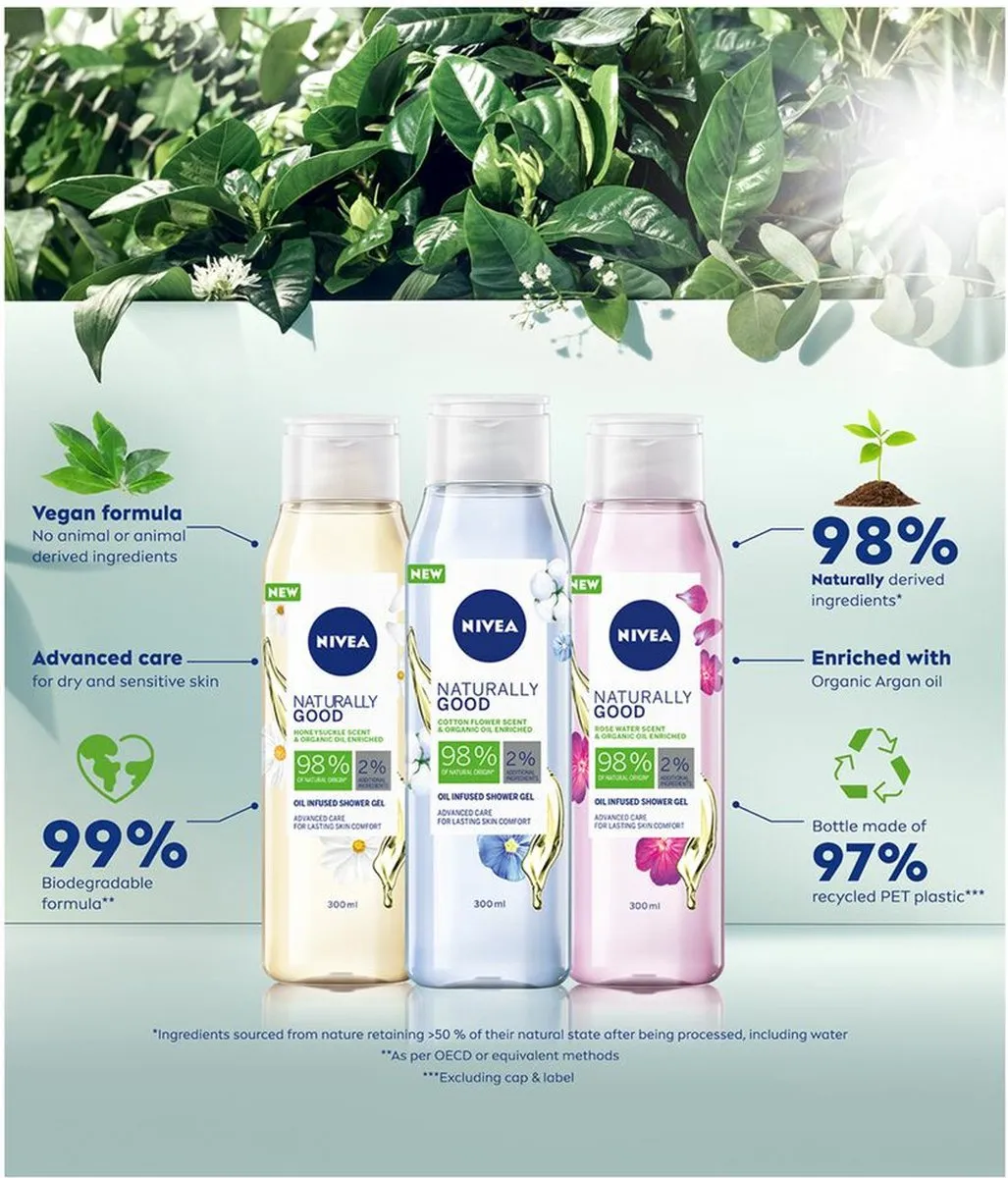 NIVEA Shower Naturally Good Honeysuckle Douchegel 300ml