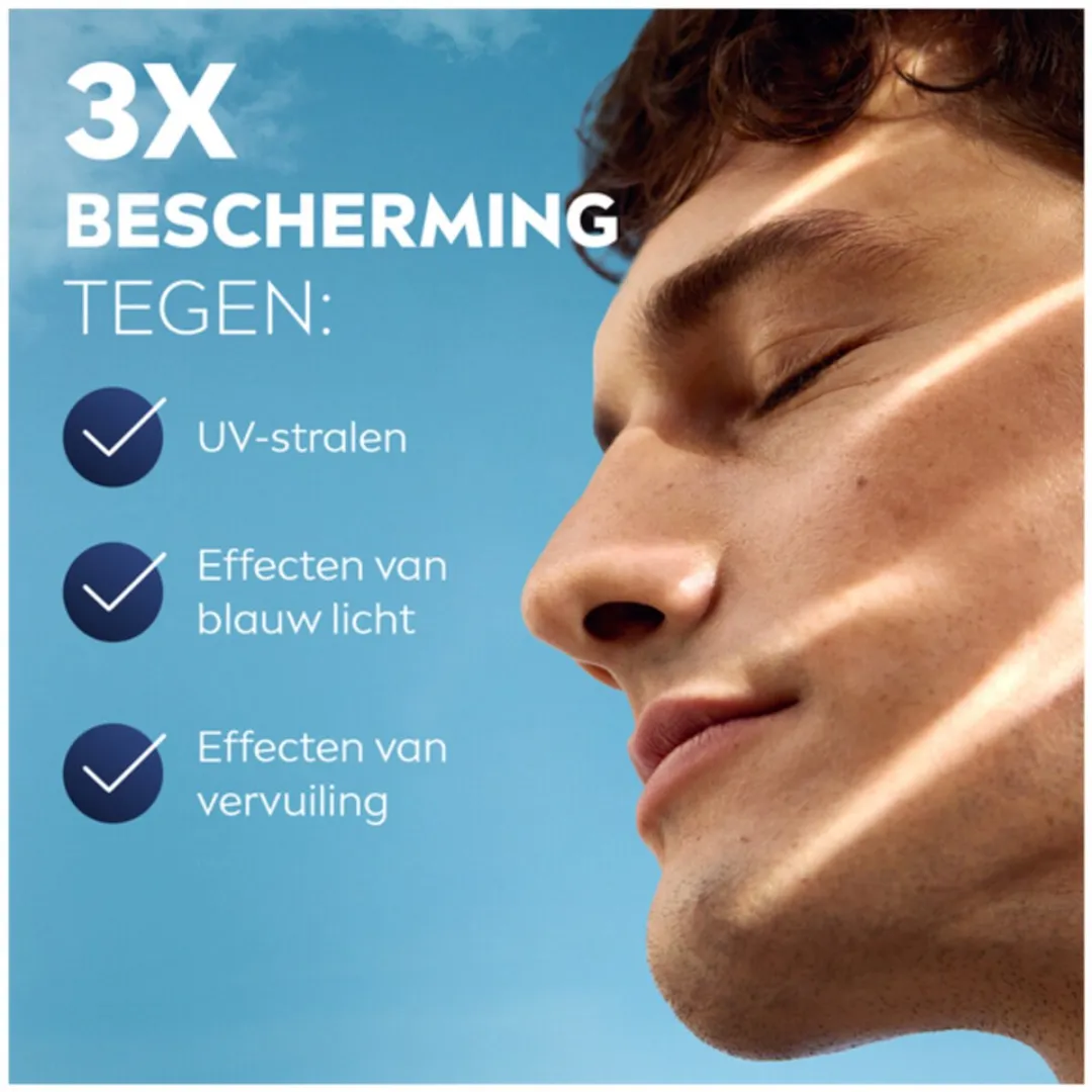NIVEA MEN Gezichtscrème Sensitive SPF30 50ml - 3 Stuks